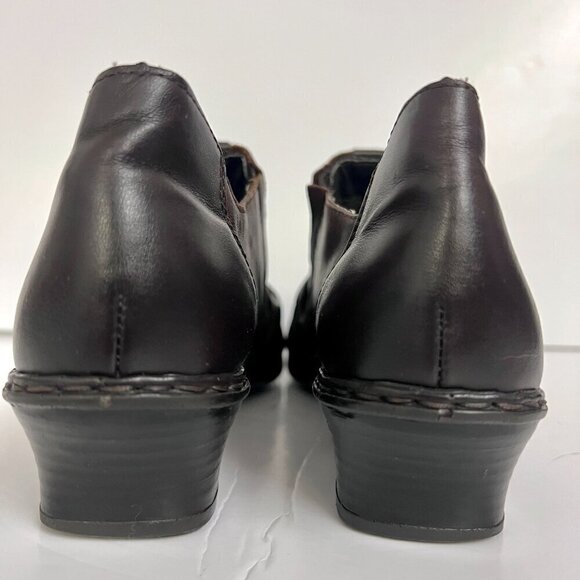 Reiker Louise 80 Leather Ruching Antique Heeled Oxford Shoe Brown Teak Sz 39 - Picture 6 of 16